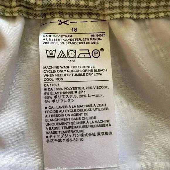 Banana Republic grey and white check  Hayden Taper pants size 18 - Picture 4 of 9